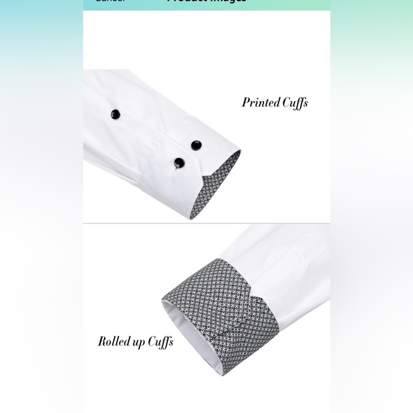 🔹NWT Mens Long Sleeve Stretch Dress Shirt Wrinkle-Free Regular Fit Button Down - Picture 5 of 7